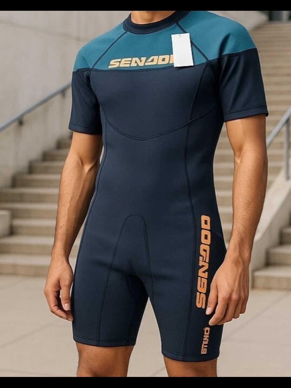 SEA-DOO   Men’s Short Sleeve Navy & Marine  Wet  Suit 3mm Mens Lg